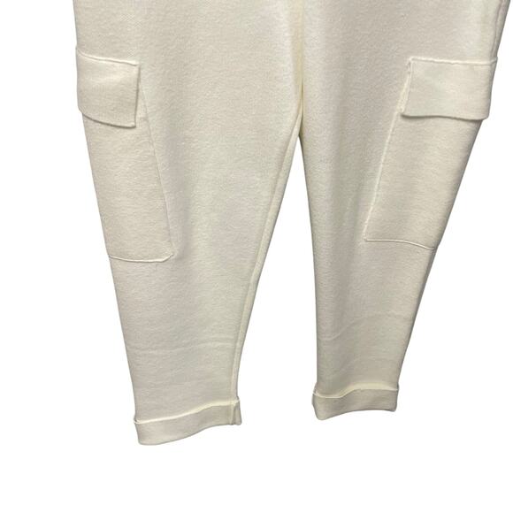 Zara Knit White Pull On Sweat Pants Womens Small - Picture 5 of 6